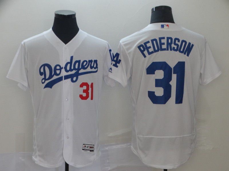 Men Los Angeles Dodgers 31 Pederson White Elite MLB Jersey